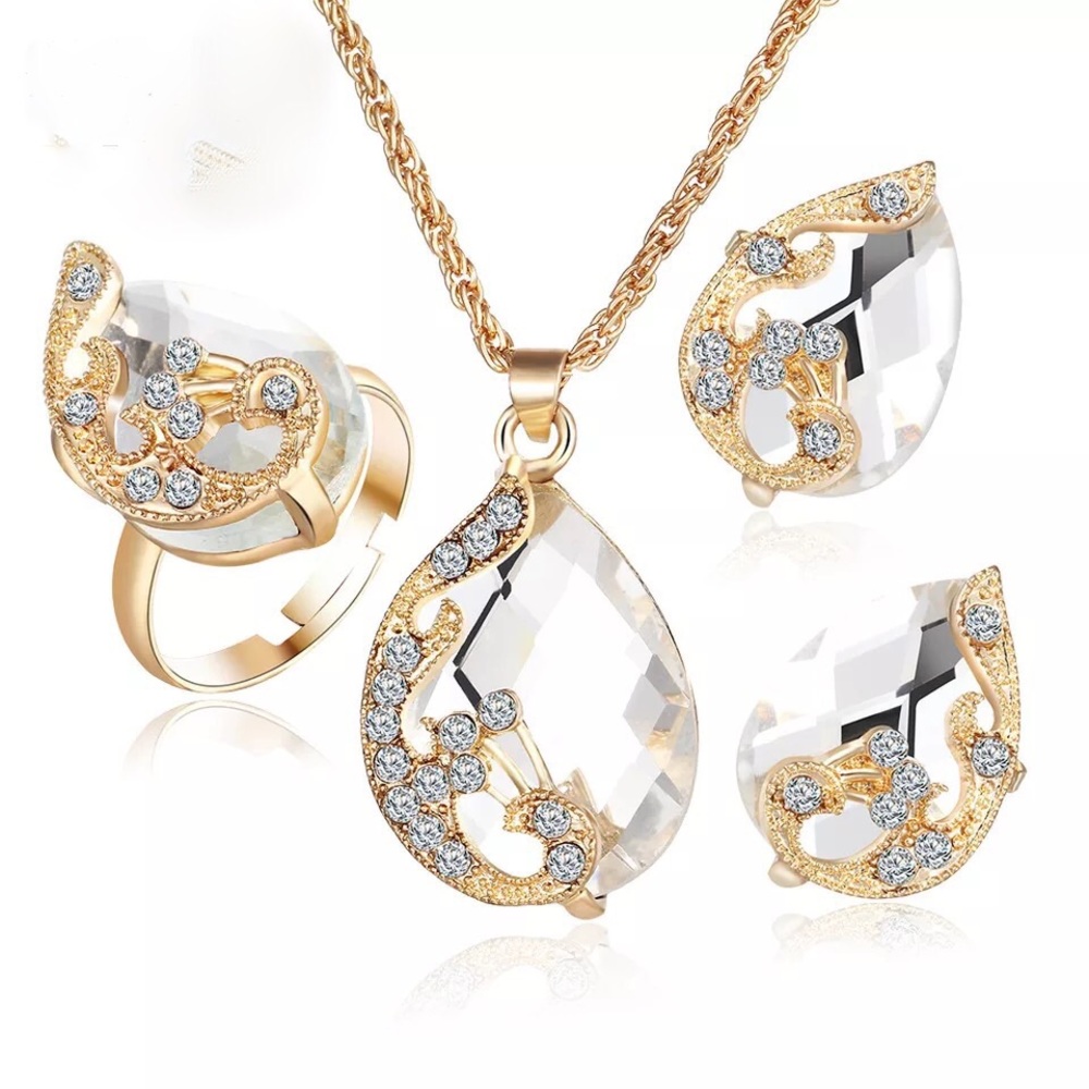 New (3 sets) crystal multicolored jewelry sets